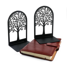 Tree of Life Metal Bookends 10pcs Heavy Duty AntiSlip Decorative Book Supports for Home and Office