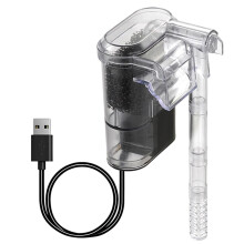 USB Powered Hanging Aquarium Filter with Easy Clean Design and Gentle Waterfall Flow for Fish Tank