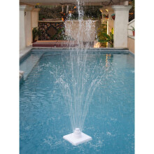 Floating Pool Fountain with Adjustable Spray Height for Above Ground or Inground Pools, White