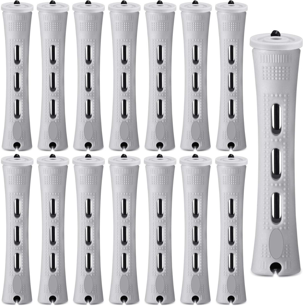 Gray 84Pcs Cold Wave Perm Rods Set Noheat Hair Curlers For All Hair Types 0.59In