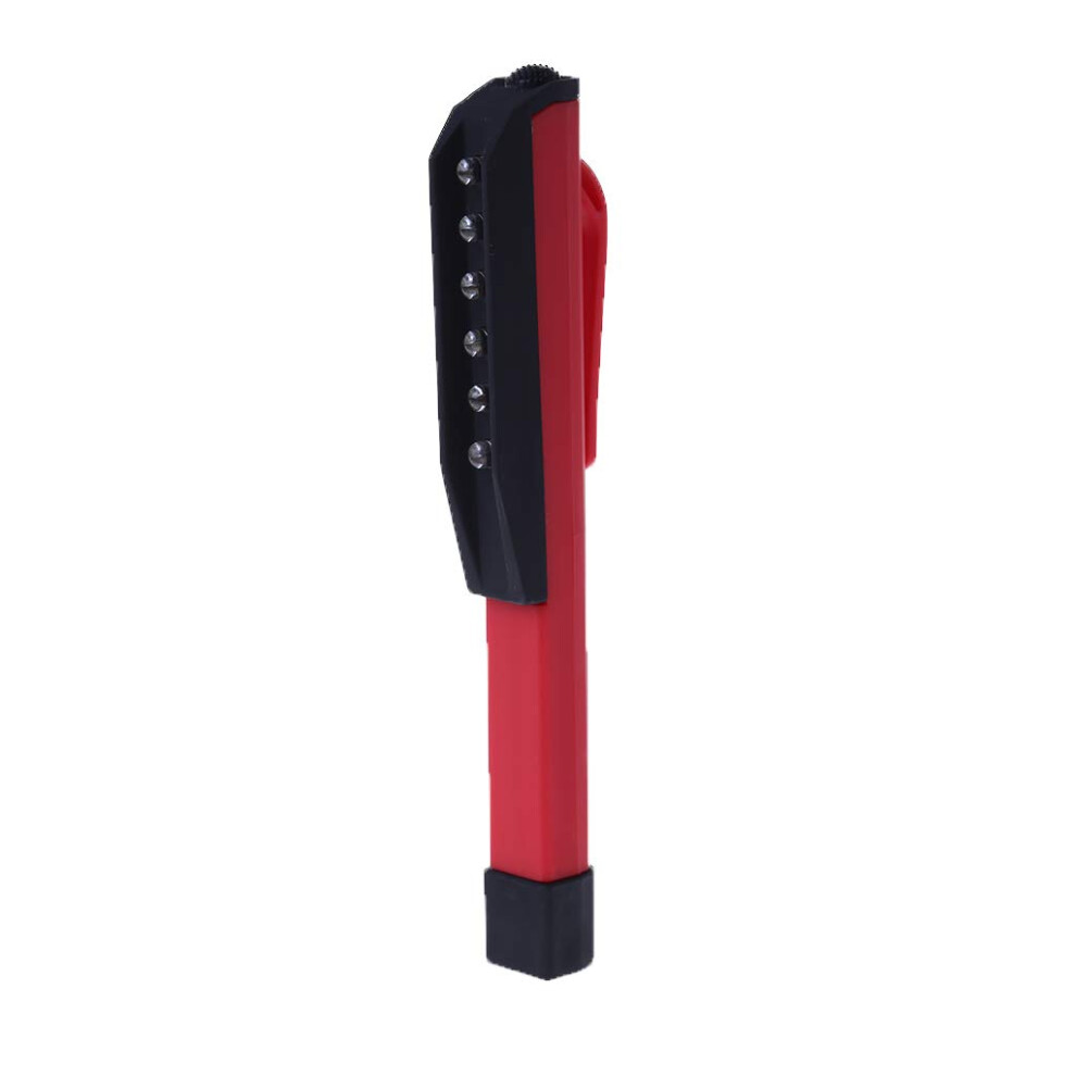 Led Inspection Light Ultra Bright 6 Leds Pen Flashlight Compact Pocket Clip Work Torch 9113335479500