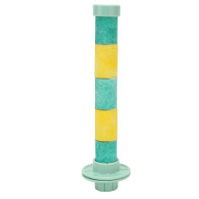 Parrot Perch Quartz Sand Bird Cage Stand for Beak and Nail Care Budgies Cockatiels Green Yellow