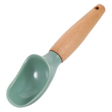 2pcs Ice Cream Scoop with Ergonomic Wooden Handle, Reusable Melon Ball Maker for Fruit and Desserts