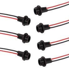 T10 LED Bulb Socket Adapter Pack of 7 with PreWired Harness and Durable Copper Wiring
