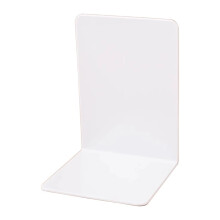 Metal Bookends 8pcs LShaped Heavy Duty White AntiSlip for Shelves Desk Home Office
