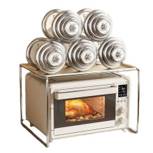 Microwave Oven Rack 2 Tier Adjustable Shelf Kitchen Counter Organizer for Toaster and Rice Cooker