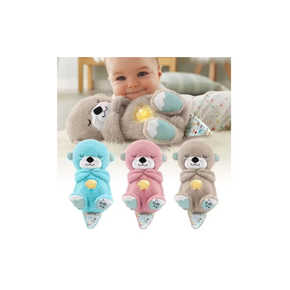 Anxiety-Relieving Koala, Breathing Otter, Portable Plush Toy With Sensory Details, Music Lighting And Rhythmic Breathing Movement Otter Otter Blue