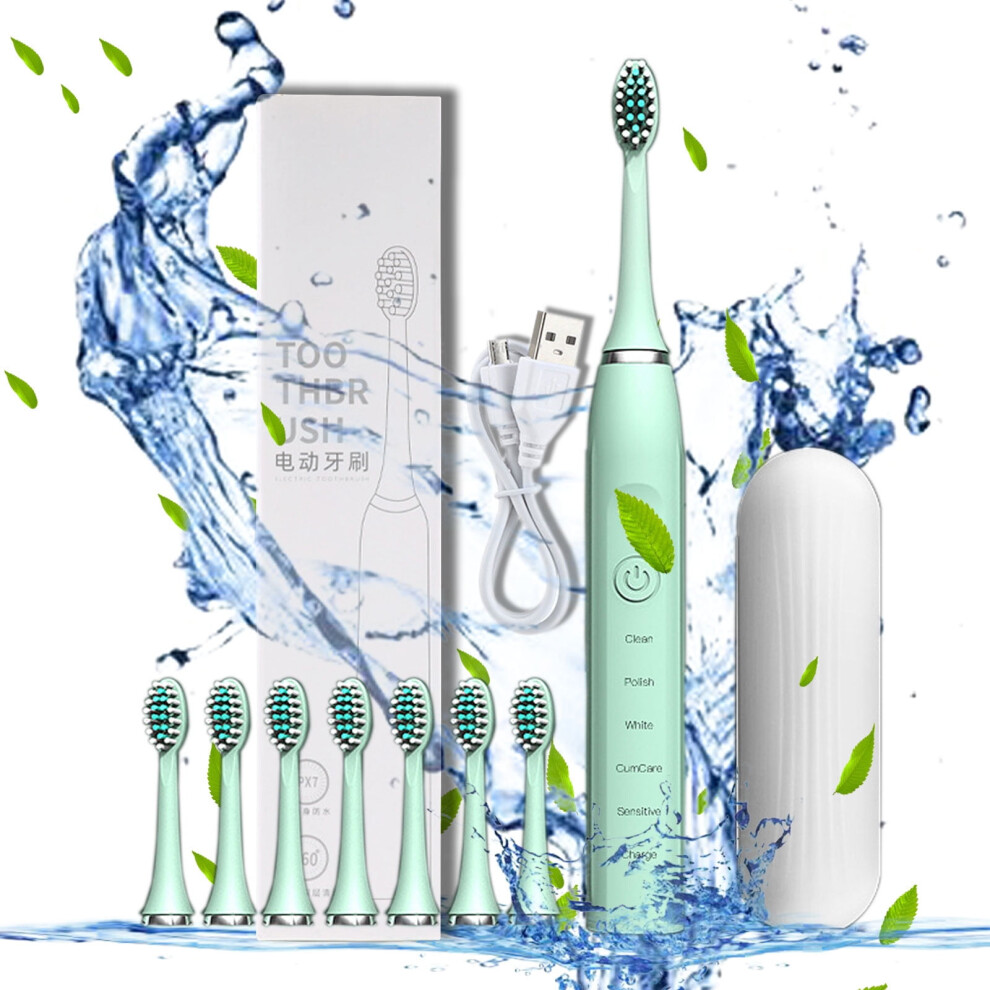 DagobertNiko Electric Toothbrush with 5 Brush Heads, Toothbrush Box, 5 Modes, 20-speed Timer, IPX7 Waterproof