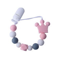 Fymall Baby Silicone Pacifier Soother Beaded Chain Clip Holder