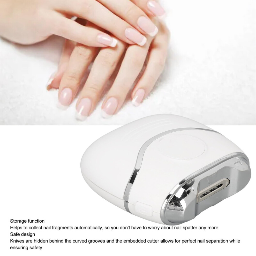 Powered Nail Clipper, 4-in-1 Rechargeable Trimmer with Storage, Low Noise for Kids, Seniors, Adults