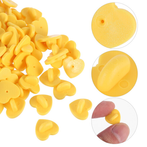 100PCS Clutch Pin Backs Keepers Pin Backings Replacement 2