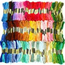 Tcwhniev Multicolor Embroidery Floss, 10.68 inches 210 lb (200 Piece)