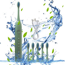 VALSEEL Electric Toothbrush with 6 Brush Heads, 6 Modes, IPX7 Waterproof, Fast Charging, Long-Lasting for Adults