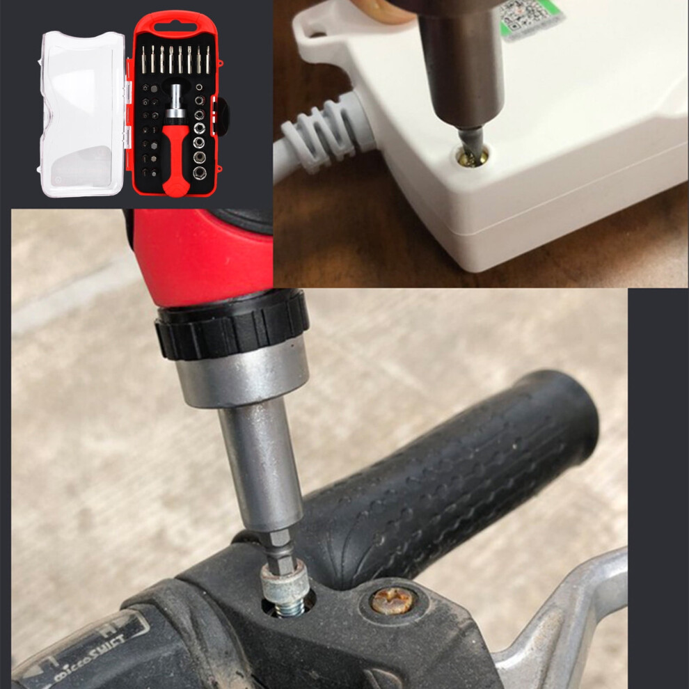 Loopsun Valentines Day Savings Clearance 2024! 30 Pcs | Bit/Socket Set | With Ratchet Handle For Bits, Reversible | 30 Pcs. 9338982215121