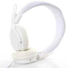 Wired headphones Stylish headphones with headband WHITE White