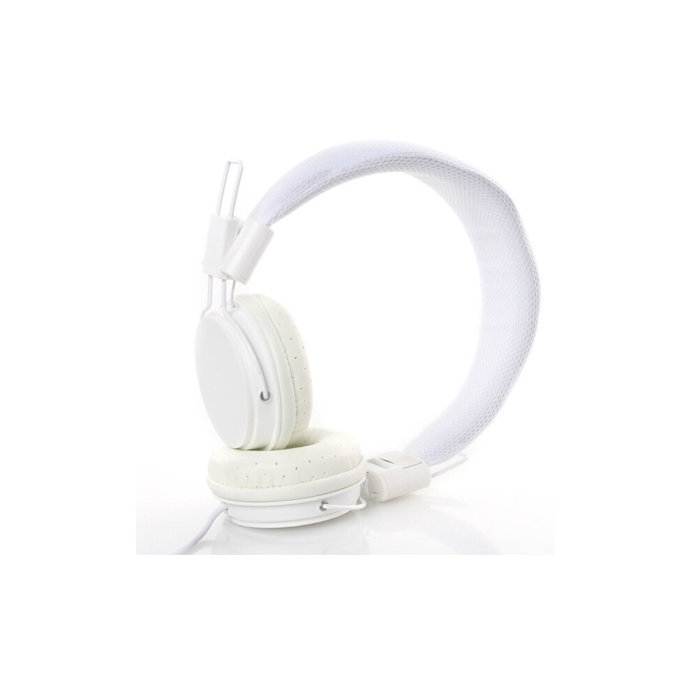 Wired Headphones Stylish Headphones With Headband White 9338982215305