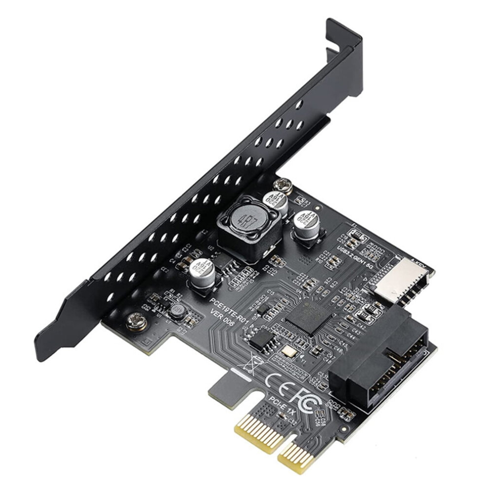 Jixopn Pci Express 2.0 X1 To 19Pin & Usb 3.2 Gen1 Type-E Expansion Card A-Key 5Gbps 9338982214384