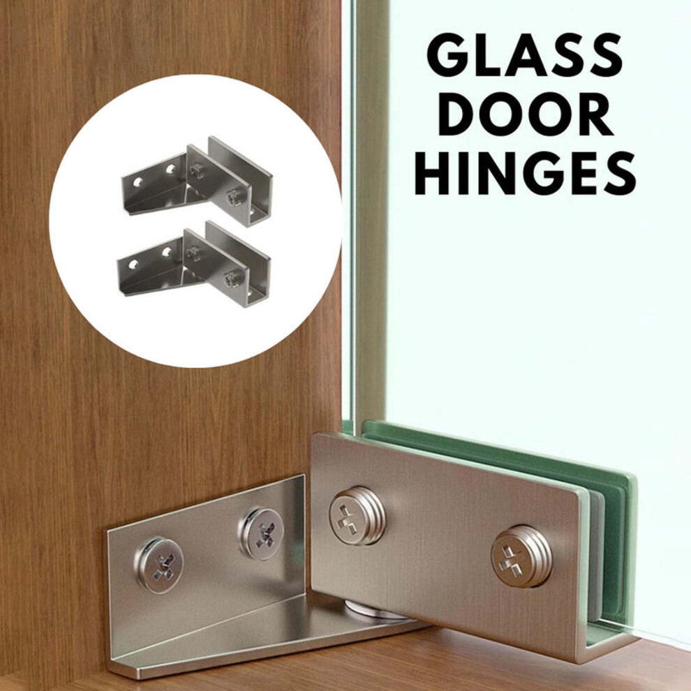 2024 Cyber Monday Deal: Viflosae L-Shaped Rotating Glass Hinge, Stainless Steel Cabinet Door Shaft Hardware Tools 9338982215862