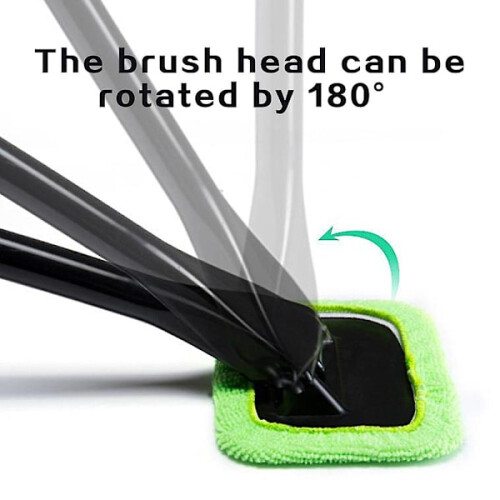Window cleaning tool for car windshield - Microfiber cloth with handle 2