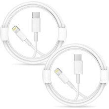 2-pack USB C to Lightning Cable for compatible with iPhone 14 13 13 Pro Max 13 Mini 12 Pro Max 11 Pro, 1m White