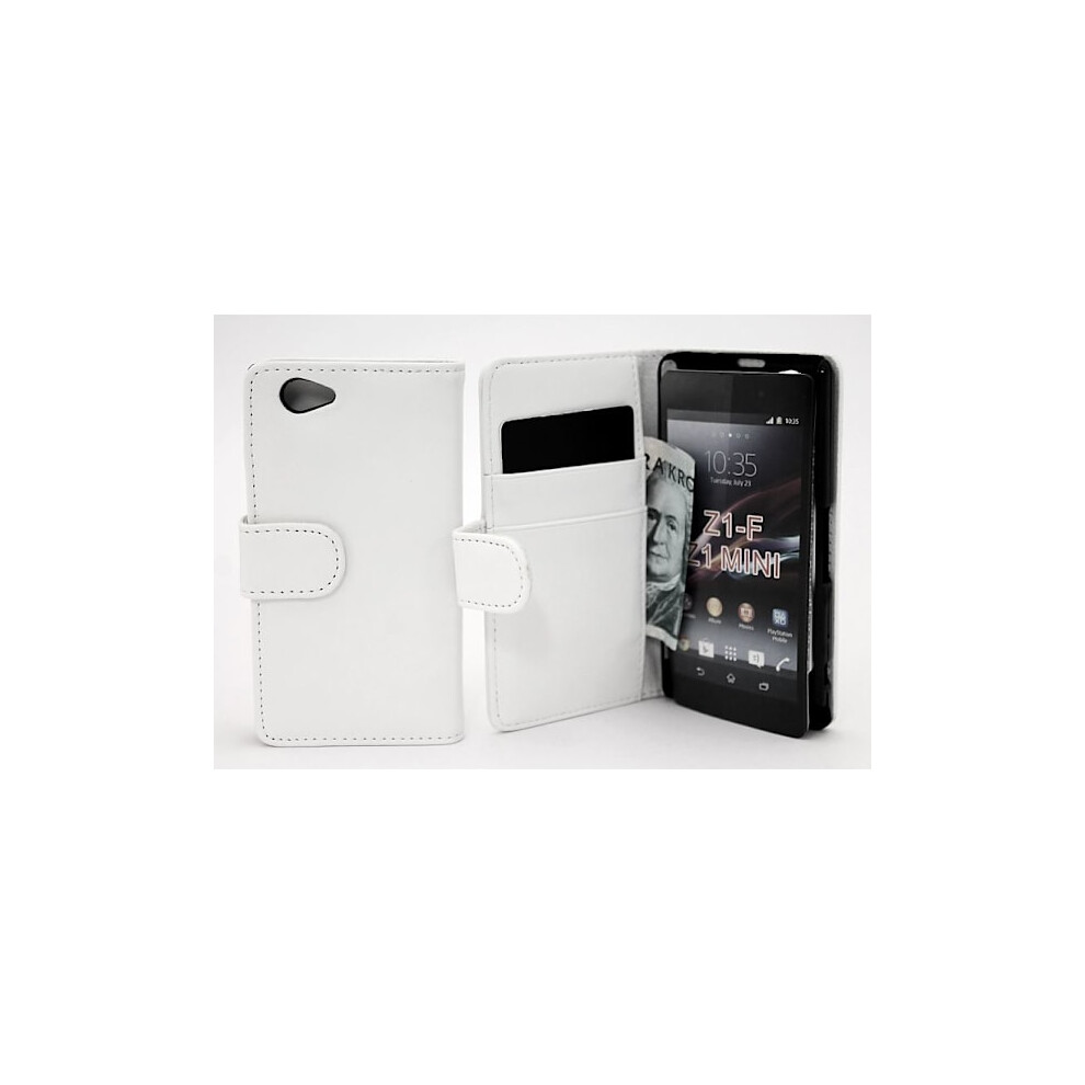 Wallet Case Compatible With Sony Xperia Z1 Compact (D5503) White 9338982215664