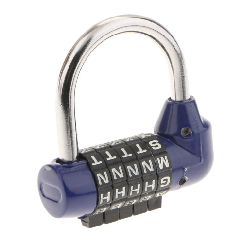 2 Pack 5 Letters Combination Lock Password Sturdy Padlock for Home, 2
