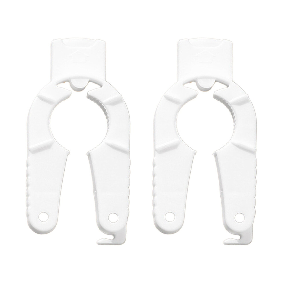JWDX Bottle Opener 2Pcs, Plastic White Bottle & Jar Opener, Compatible with Ring Pull Caps, Easy-Use Aid for Seniors, Weak Hands, Rheumatoid