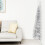 Walmeck Slim Artificial Half Christmas Tree with Stand Silver 4 ft 1