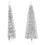 Walmeck Slim Artificial Half Christmas Tree with Stand Silver 4 ft 2