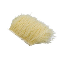 TureClos 1 Yard Dyed Ostrich Feather Fringe Trim Ribbon Embellishment Beige