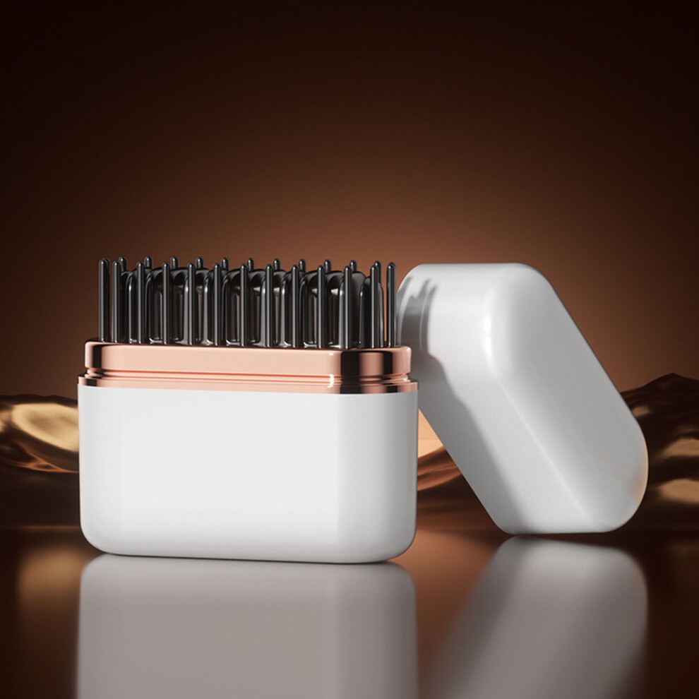 FloHua Christmas Gifts Clearance: Wireless Rechargeable Hair Straightening Comb, Anion, Portable for Straight/Curly Hair