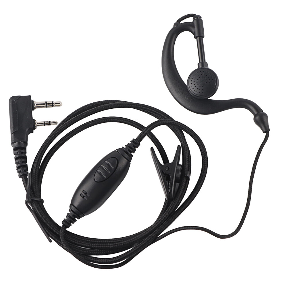 K Head Radio Walkie Talkie Auriculares, Auricular Auricular Abs Material Con Botã³N Ptt (Negro) 9557311659850