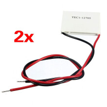 2 pcs TEC1-12705 Thermoelectric Cooler Module Cooling Ceramic Plate 50W 77Wmax