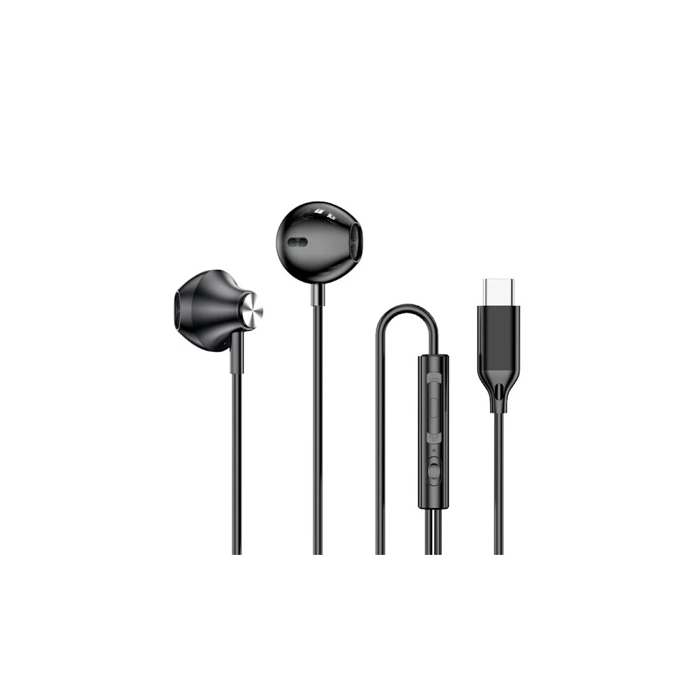 Wired Earbuds Compatible With Samsung, Usb Type C & 3.5Mm, Hifi Sound, In-Ear For Galaxy S24/S23/S22 Ultra, Black 9557311660955