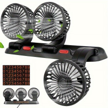 5V USB Car Fan: Keep your vehicle cool and fresh with this powerful three-head fan!
