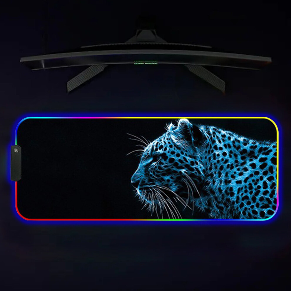 Valseel Rgb Gaming Mouse Mat Pad Large Extended Led Mousepad With 12 Lighting Modes-Slip Rubber Base With Coating Mouse Mat For Gamer Mouse Pad 9496895879424