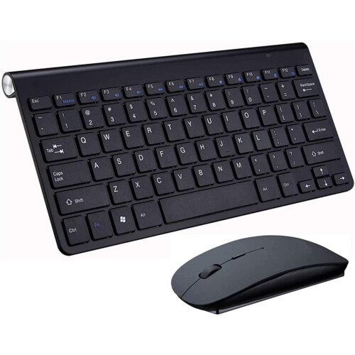 LINLIN Wireless Keyboard and Mouse Set, Rechargeable 2.4G Numeric Combo with Nano USB Receiver for PC Desktop Windows Notebook