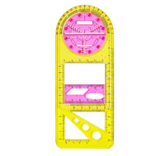 Jacenvly Valentines Gifts for Kids Clearance Multifunctional Student Math Ruler Multifunctional Rotatable Active Math Ruler Drawing Template Kids 6-8