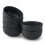 JoyJolt Mesa 6pc Stoneware Soup Bowl set - Matte Black 1