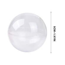 5PCS 50mm Clear Acrylic Christmas Ornaments Balls, Fillable Plastic Xmas Tree Decor for DIY, Wedding, Party, Home - Compatible with standard hooks