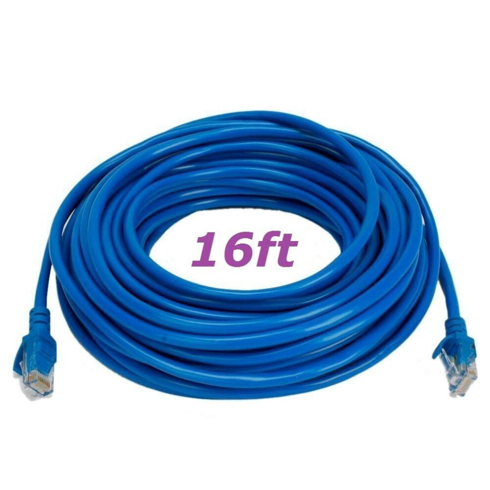 Cat6 Patch Network Cable Rj45 Ethernet 6Ft 10Ft 25Ft 50Ft 100Ft 200Ft Lot Blue 9448990308040