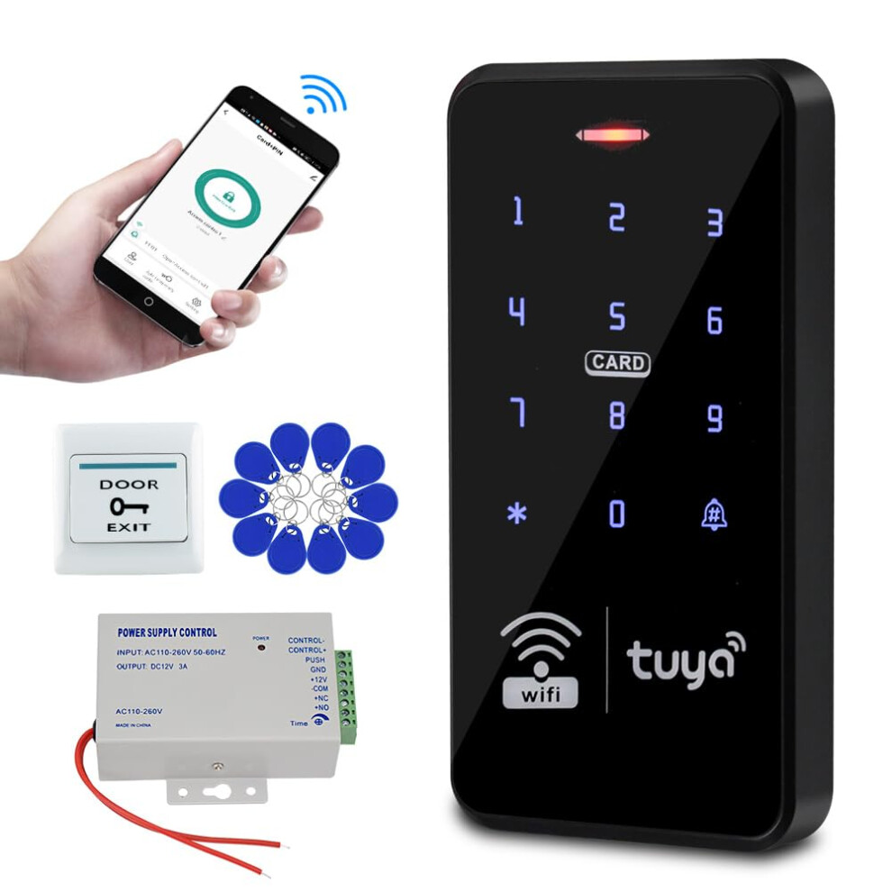 Smart Door Access Control Kit Ip68 Waterproof Wifi Rfid Keypad Dual Frequency With App Unlock 9053599937241