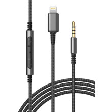 (compatible with Apple MFi Certified) Replacement Headphone Cable with compatible with iPhone Lightning Connector (3.5mm) Audio Aux Cord with Mic &