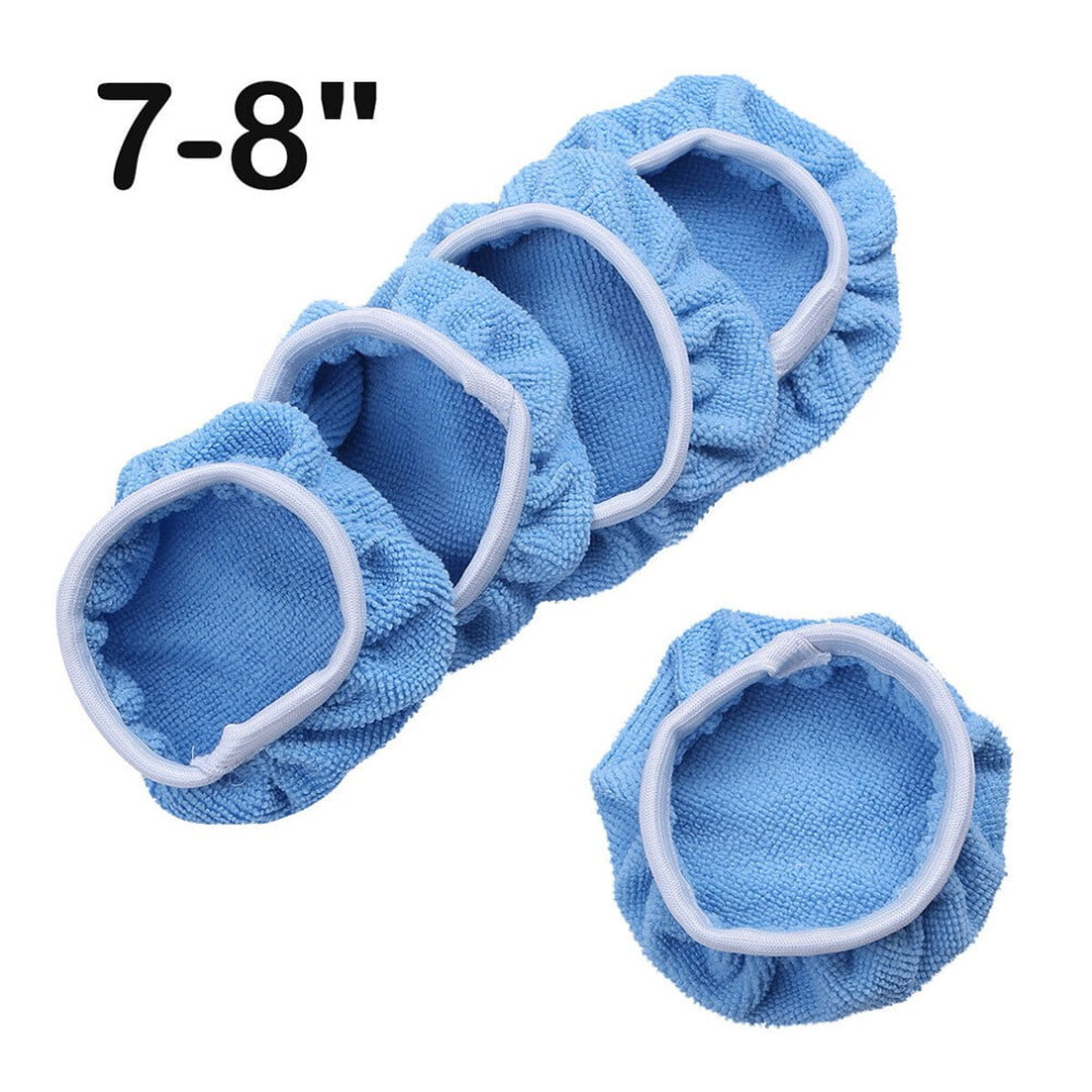 5Pcs Auto Microfiber Bonnet Polisher Soft Wool Wax Wash Buffer Cover Car Cover Polishing Pad Cover Car Accessories 9450273680828
