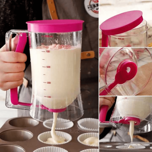 900ml Batter Dispenser DIY Muffin Cupcake Pancake Kitchen Measuring Baking Tools 1