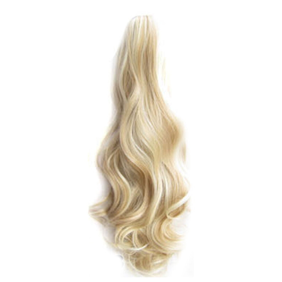 Jygee 55cm Women Girls Long Curly Wavy Ponytail Extension Synthetic Hair Piece Clip Hair Extensions 12