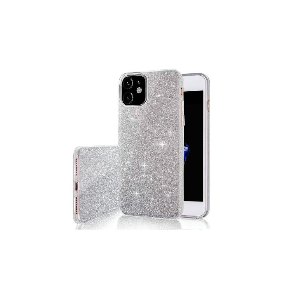 Compatible With Iphone 16 Pro - 3In1 Glitter Elegant Soft Case Silver 9450273682624