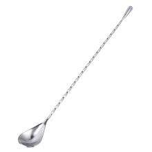 1 Pc Creative Stainless Steel Bar Cocktail Mixing Spoon Spiral Pattern Long Handle Stirring Spoon(ZX030)