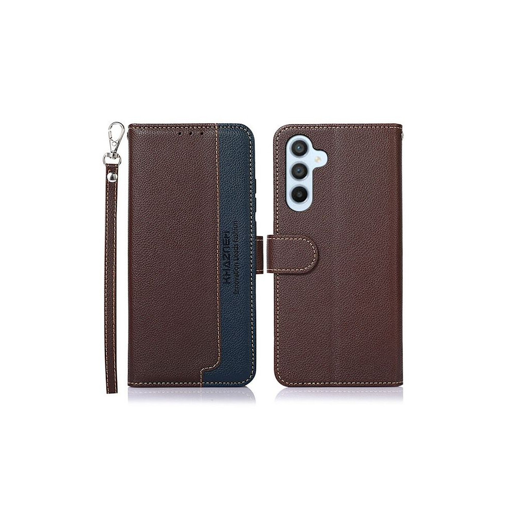 Khazneh Wallet Case For Compatible With Samsung Galaxy A05s - /Blue Brown 9450273682860