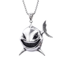 Animal peripherals Megalodon shape stainless steel men's pendant daily street shooting necklace